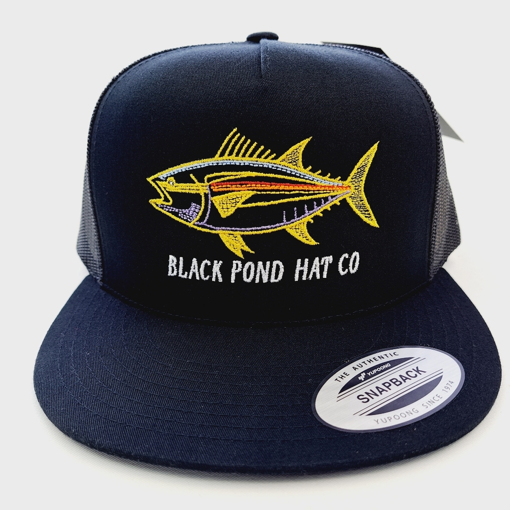 Black Pond Hat Co. Flat Bill Trucker Mesh Snapback